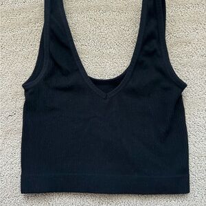 Colsie Black Ribbed Top